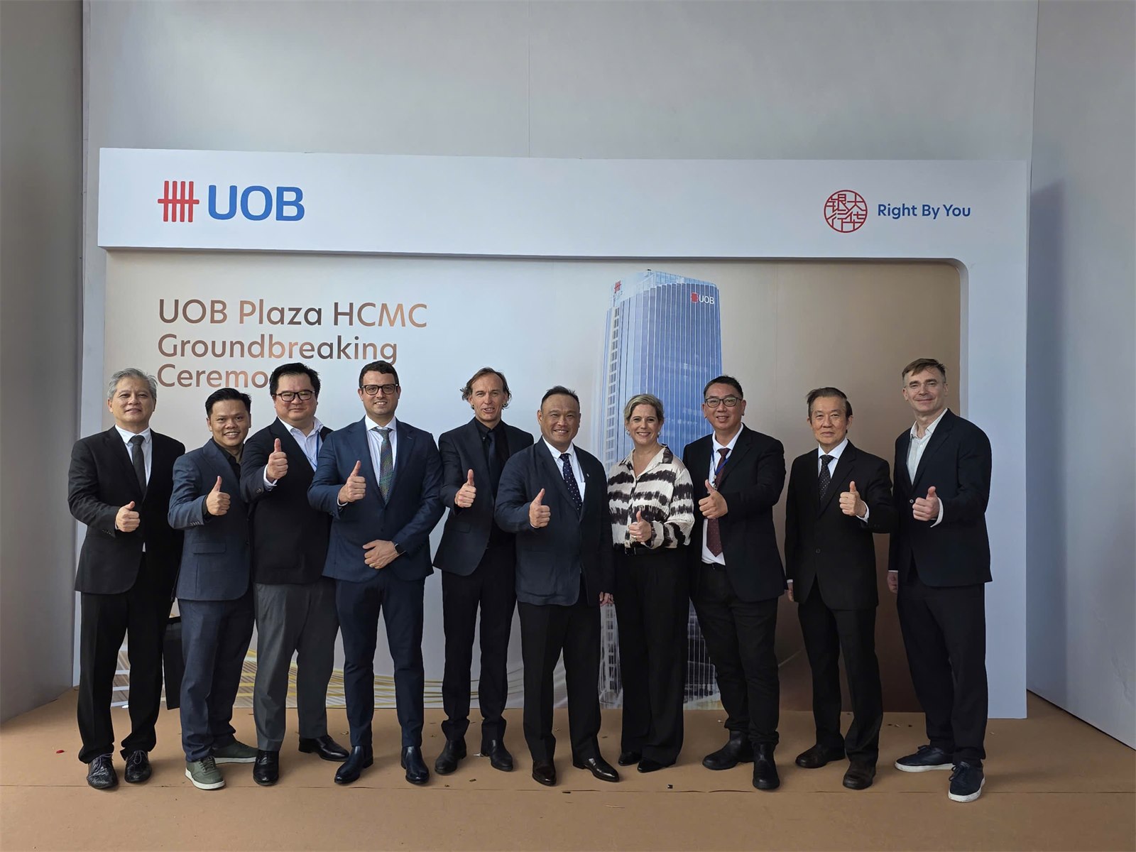 The SC3 team and project partners at the UOB Plaza HCMC groundbreaking ceremony